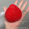 Brinquedo de Apertar Morango Sólido Popular Coberto de Neve do Xiaohongshu Sensação de Silicone Macio e Podre Imitação Descompressão e Ventilação Brinquedos Atacado
