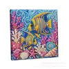 Acessórios de pintura de diamante mais vendidos em todo o mundo: Adesivos de diamante 5D irregulares para DIY com designs de animais marinhos para decoração de interiores, pintura de pérolas