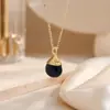 Colar Transparente de Pedra Natural Transfronteiriço para Mulheres, Joia Estilo Ins Nicho para Cartão de Dia das Mães, Pingente Envolto em Fio, Corrente para Clavícula, Tendência