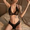 Aberto DANG Lingerie Sexy de Renda Vermelha de Três Pontos Novo Ano Conjunto Biquíni de Três Pontos 14130