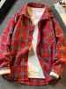 Moda de Primavera y Otoño Nueva Camisa Chaqueta Cuadros Versátil Estilo Coreano Tendencia Ropa Interior Versátil Camisa de Manga Larga