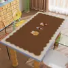 Mantel individual para mesa de comedor estilo crema, impermeable y resistente al aceite, fácil de limpiar, lujoso y de alta gama, mantel rectangular, resistente al calor y a altas temperaturas, mantel para mesa de café