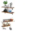 Estante de almacenamiento de pared Soporte de pared Soporte de partición para colgar en la pared Estantería colgante de tablero en capas Estante de tablero de madera