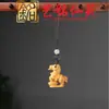 Cadena para Teléfono Llavero Caballo del Zodiaco Sándalo Tallado Artesanal Colgante de Bolsa de Dibujos Animados para Estudiantes para Llevar y Jugar