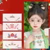 Pegatinas de Tatuaje Estilo Antiguo para Niños, Impermeables, Duraderas, Lindas Pegatinas para Cejas de Rendimiento, Flor en Cara y Frente, Maquillaje para el Día del Niño