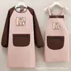 Novo Avental Impermeável para Uso na Cozinha e em Casa, de Manga Longa, à Prova de Óleo, Roupa de Trabalho para Restaurante, Macacão Sem Lavagem, Resistente a Manchas, Roupa de Trabalho para Homens com Texto Estampado