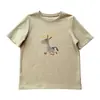 Nuevo Diseño 2026 para Todas las Estaciones, Camiseta de Manga Corta Holgada y de Estilo Perezoso con Cuello Redondo y Estampado de Poni para Mujer H022822
