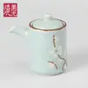 Meiguang Cerâmica Queimada Padrão de Círculo Redondo Garrafa de Condimento Restaurante Japonês Vintage Pote de Molho de Soja Garrafa de Vinagre Utensílios de Cozinha Domésticos