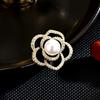 Francês Retrô Nicho Elegante Flor Pérola Incrustada com Diamantes Pequena Camélia Fragrante Seios Pequenos Acessórios Versáteis Elegantes e da Moda