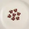 Coleção Série Vermelha de Acessórios de Laço de Material Misto, Corrente para Celular, Pingentes para Bolsa, Pingentes DIY e Contas