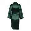 Roupão de Manhã de Casamento Feminino Noiva Madrinha Grupo Seda Gelada Pijama de Casamento Camisola Robe Vermelho Feminino Comprimento Médio Fino