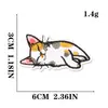 Jiu Shao Lindo Gato de Dibujos Animados Bordado Parches de Tela Accesorios de Ropa Parches de Animales Insignia de Bordado a Computadora Pegatinas de Bordado para Bebé