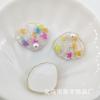 Concha de perla de imitación concha estrella de cinco puntas accesorios de resina diy funda para teléfono hebilla de zapato material caja de almacenamiento de horquillas parche