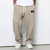 Pantalones Deportivos Casuales de Verano para Hombre, Pierna Recta, Pierna Ancha, Delgados, Frescos, Holgados, Transpirables, de Secado Rápido, Amigables con la Piel, Tejido Waffle