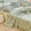 Nueva Sábana de Algodón Puro Grueso Grado A, Sábana Resistente a la Suciedad, Funda de Almohada, Pieza Única Ropa de Cama Individual/Doble para Dormitorio