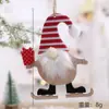 Colgadores Pequeños de Madera de Papá Noel Decoración de Árbol de Navidad Escena Decoración de Atmósfera para el Hogar Materiales DIY Colgante