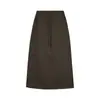 Falda Casual Recta con Cordón Wanwei para Mujer 2026 Nuevo Estilo Primavera Falda de Lino con Abertura Lateral Cintura Elástica P5257
