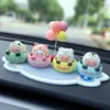 Enfeites Criativos Fofos de Animais com Cabeça que Mexe para Carro Desenhos Animados Animais de Estimação Fofos Acessórios de Interior de Carro Enfeites Decorativos para Console Central de Carro Feminino