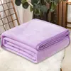 Manta lisa de flanela, quente para outono e inverno, manta de fleece coral, adequada para uso como manta de ar condicionado, manta de piquenique ou aquecedor de pernas