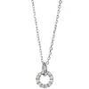 Collar de rosquilla de plata de ley 925 anillo de círculo de circonita colgante de diamante brillante entrelazado nueva cruz de comercio electrónico transfronterizo más vendido