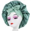 Gorro de Dormir Elástico con Cinta y Lazo, Gorro de Dormir de Satén, Gorro de Belleza para Cuidado del Cabello de Seda Artificial, Gorro Turbante, Gorro Redondo de Satén para Mujer