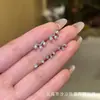 Pendientes Exquisitos de Perla con Corona, Mini Pequeños de Plata S925, Dulces Elegantes, Pendientes Versátiles de Gama Alta de Nicho
