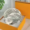 Estilo Europeo Transfronterizo Simple Moderno Fresco Hueso de China Plata Pista Plato para Comida Occidental Taza y Platillo Decoración para Filete Decoración de Mesa