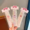 Pinzas para el pelo de niña con lazo de encaje, estilo largo, pinzas para flequillo de bebé que no dañan el cabello, diademas para niñas pequeñas