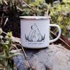 Taza de cerámica esmaltada retro con transferencia térmica y explosiones de fábrica, taza clásica de gran capacidad con logotipo impreso, taza de regalo
