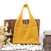 Bolso Tejido Versátil de Punto Hueco Estilo Nuevo, de un Solo Hombro, Casual, Adecuado para Vacaciones, Viajes, Ocio, Bolso de Moda para Mujer