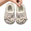 Pantuflas de algodón para invierno para niñas, totalmente cerradas, impermeables, antideslizantes, adecuadas para usar al aire libre, cálidos, lindos zapatos de algodón, pantuflas infantiles para interior del hogar