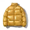 Comercio exterior transfronterizo nueva chaqueta de algodón brillante de invierno para hombre, abrigo corto de algodón estilo coreano con cuello alto, abrigo de algodón moderno de talla grande para hombre