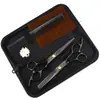 Tijeras de peluquería de color de 6.0 pulgadas Tijeras de barbero tijeras planas tijeras para flequillo tijeras finas 7 colores opcionales