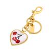 Llavero de Cereza de Amor de Moda de Lujo Ligero Transfronterizo Colgante para Bolso de Mujer Coche Joyería Exquisita Regalo para Novia