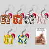 Decoração de Árvore de Natal Plana 2D de Acrílico com Tema de Bola Personalizada Transfronteiriça 67 Pingente de Chaveiro de Acrílico