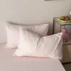 Un par de fundas de almohada 100% algodón 48x74cm, funda interior para almohada individual, funda de almohada de algodón puro, funda de almohada de color liso, pieza individual