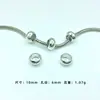 Contas de liga com furo grande estilo Panjia transfronteiriças, acessórios de joalheria estilo vintage em prata antiga, materiais de contas espaçadoras para pulseira e brinco DIY
