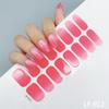 Arte de Unhas Popular Transfronteiriça Gel Sem Cozimento Cobertura Total Sólido Gradiente 16 Dedos Portátil Fácil de Usar Adesivos de Unha