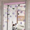 Harmony Home Doce Menina Coração Kulomi Roxo Estrela Laço Cortina de Porta para Quarto Sala Cortina Meia Cortina Cortina Divisória