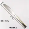 Juego de Vajilla Occidental Cuadriculada Chapado en Oro Imitación, Juego de Seis Piezas de Cuchillo y Tenedor de Lujo para Hotel Restaurante, Venta al por Mayor de Cuchillo, Tenedor y Cuchara de Acero Inoxidable