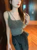 ¡Guau, el nuevo estilo es fresco y dulce con un escote cuadrado bajo, copas extraíbles, no necesita sujetador, se puede usar como camiseta interior o exterior.