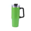 Novo Copo de Carro com Alça 20oz 30oz Aço Inoxidável 304 Isolamento com Alça Copo de Gelo Grande Capacidade Copo com Canudo
