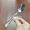 Cuchara Pequeña de Acero Inoxidable Hogareña Mango Corto Cuchara para Café Multiusos Cuchara para Snacks Pasteles Cuchara para Revolver Postres Cucharilla de Té