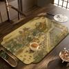 Tapete de té chino nuevo de hoja fría impermeable a prueba de aceite desechable aislamiento térmico antiquemaduras posavasos para tazón de mesa de comedor