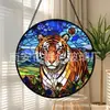 Pendente Colorido de Vidro Tigre Transfronteiriço Decoração de Vidro para Casa Ornamento de Janela Jogo de Sol para Jardim