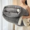 Manta Quilted Grossa de Veludo Leite Três Camadas para Cama, Quente Veludo Coral para Cochilo no Escritório Manta com Ar Condicionado
