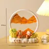 Nova Pintura de Areia Chinesa da Sorte com Fluxo Contínuo Ampulheta 3D Artesanato em Liga Decoração de Mesa Ornamento Descompressor Presente para Amigos