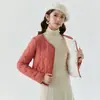 Ropa de Algodón para Mujer de Otoño e Invierno del Fabricante Moda Femenina Tops de Algodón Ropa Corta de Algodón Tops con Forro Cálido Dropshipping 8225