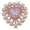 Fabricantes transfronterizos corazón perla flor plato hebilla de diamante joyería DIY fondo plano forma de corazón aleación lazo accesorios para bolso
