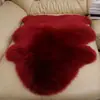 Alfombra larga de lana felpudo para dormitorio alfombrilla para asiento trasero de coche piel de oveja entera cojín de sofá de lana integrado Alfombra Hotel